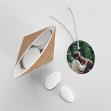 Boîte de dragées mariage provençal étui - Intérieur de la boîte