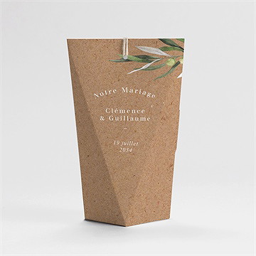 Boîte de dragées mariage provençal étui - Dos de la boîte