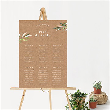 Plan de table mariage provençal - Mise en situation