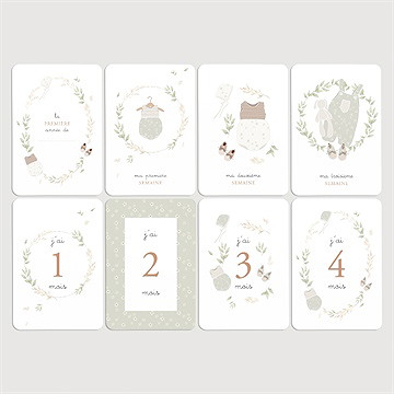 Carte étape bébé affaires bébé - Vue d'ensemble