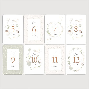 Carte étape bébé affaires bébé - Vue d'ensemble