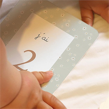 Carte étape bébé affaires bébé - Mise en situation