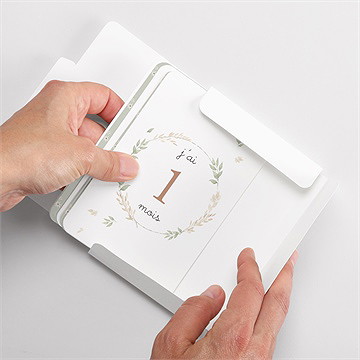 Carte étape bébé affaires bébé - Vue boîte ouverte