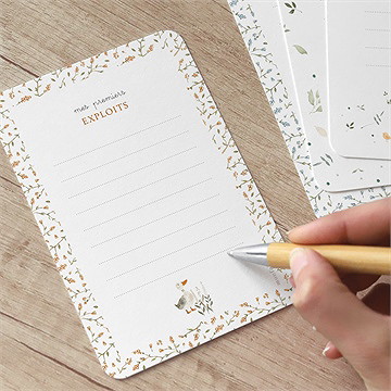 Carte étape bébé ferme - Verso