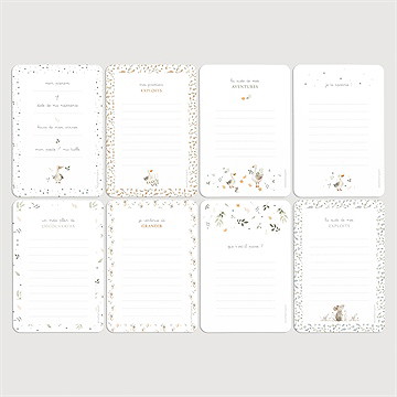 Carte étape bébé ferme - Vue d'ensemble verso