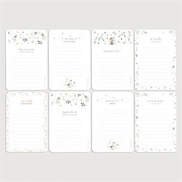 Carte étape bébé ferme - Vue d'ensemble verso