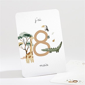 Carte étape bébé jungle