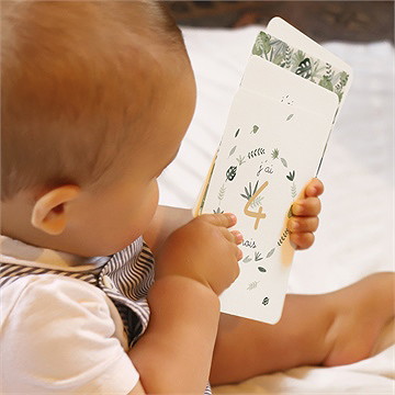 Carte étape bébé jungle - Mise en situation