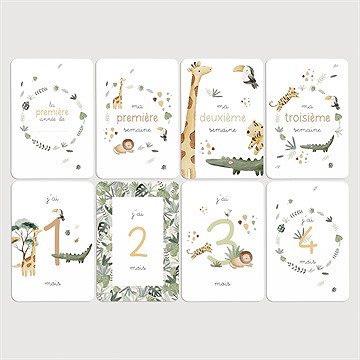 Carte étape bébé jungle - Vue d'ensemble