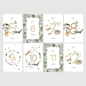 Carte étape bébé jungle - Vue d'ensemble