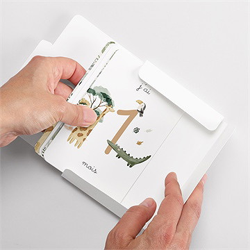 Carte étape bébé jungle - Vue boîte ouverte