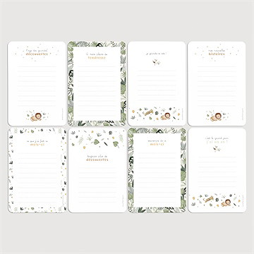 Carte étape bébé jungle - Vue d'ensemble verso