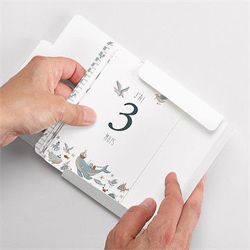 Carte étape bébé marin - Vue boîte ouverte