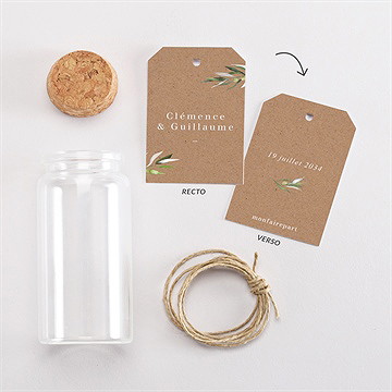 Mignonette mariage provençal étiquette - Mise en situation