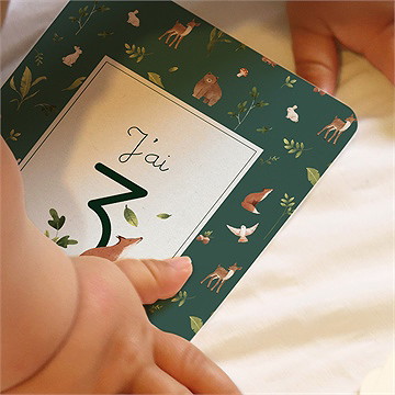 Carte étape bébé dans les bois - Mise en situation