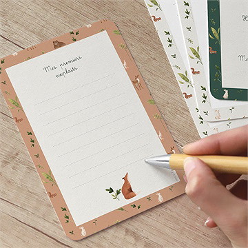 Carte étape bébé dans les bois - Verso