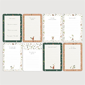 Carte étape bébé dans les bois - Vue d'ensemble verso