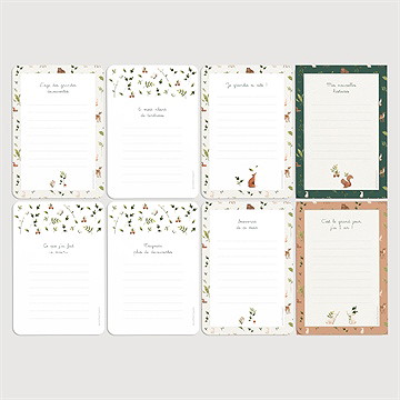 Carte étape bébé dans les bois - Vue d'ensemble verso