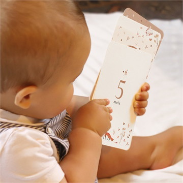 Carte étape bébé animaux forêt