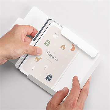 Carte étape bébé animaux hiver - Vue boîte ouverte