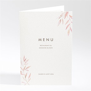 Menu mariage notre lien