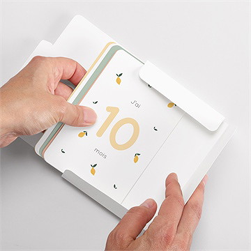 Carte étape bébé fruits - Vue boîte ouverte