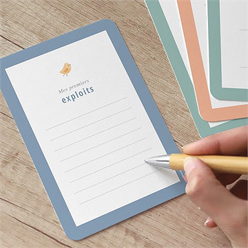 Carte étape bébé à la ferme - Verso