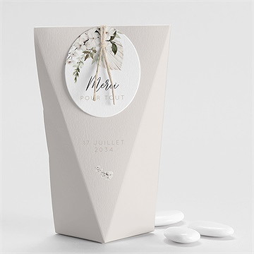 Boîte de dragées mariage orchidées étui