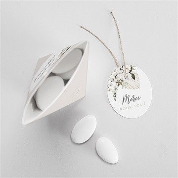 Boîte de dragées mariage orchidées étui - Intérieur de la boîte