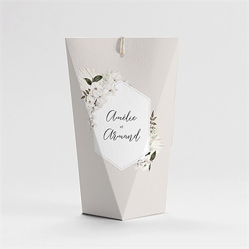 Boîte de dragées mariage orchidées étui - Dos de la boîte