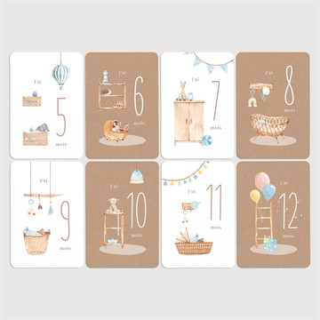 Carte étape bébé kraft