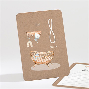 Carte étape bébé kraft - Vue d'ensemble