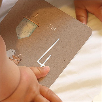Carte étape bébé kraft - Mise en situation