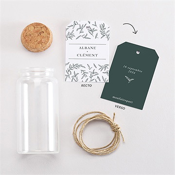 Mignonette mariage toi c'est moi étiquette - Vue d'ensemble