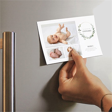 Remerciement naissance evidente sérénité magnet - Mise en situation