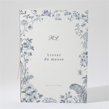 Livret de messe mariage tropiques dorure