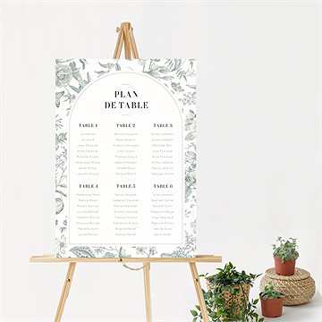Plan de table mariage sculpture - Mise en situation