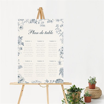 Plan de table mariage tropiques - Mise en situation