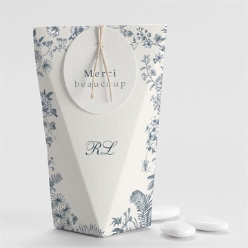 Boîte de dragées mariage tropiques étui