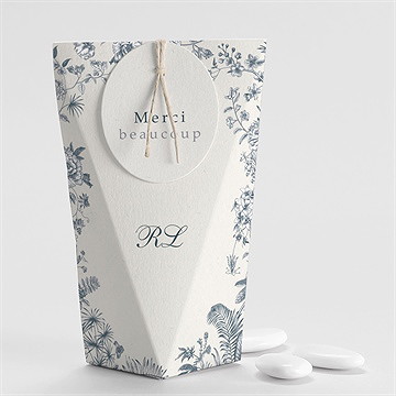 Boîte de dragées mariage tropiques étui
