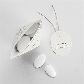 Boîte de dragées mariage tropiques étui - Intérieur de la boîte