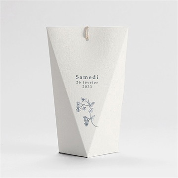 Boîte de dragées mariage tropiques étui - Dos de la boîte