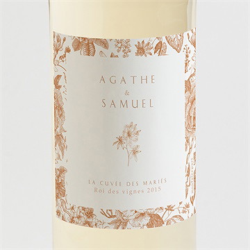 Etiquette de bouteille mariage passionnément