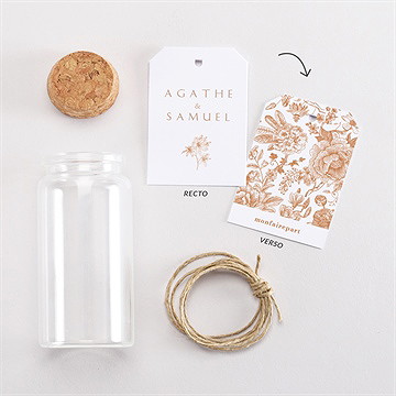 Mignonette mariage passionnément étiquette - Vue d'ensemble