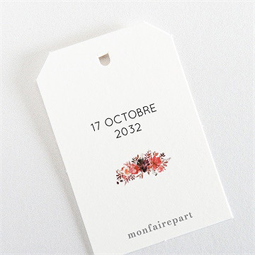 Etiquette mariage bordeaux - Dos de l'étiquette