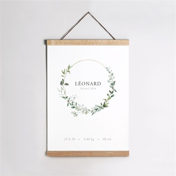 Affiche naissance evidente sérénité