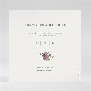 Save the Date mariage vigne - Dos de la carte