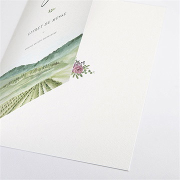 Livret de messe mariage vigne - Détail du livret