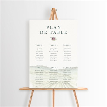 Plan de table mariage vigne