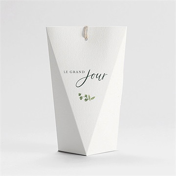 Boîte de dragées mariage vigne - Dos de la boîte